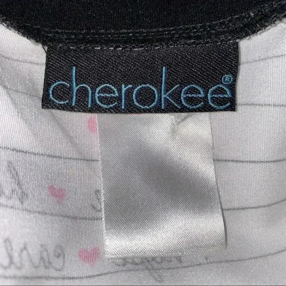 𝅺CHEROKEE Scrubs Top Size M Adorable Breast Cancer Awareness - Picture 8 of 8